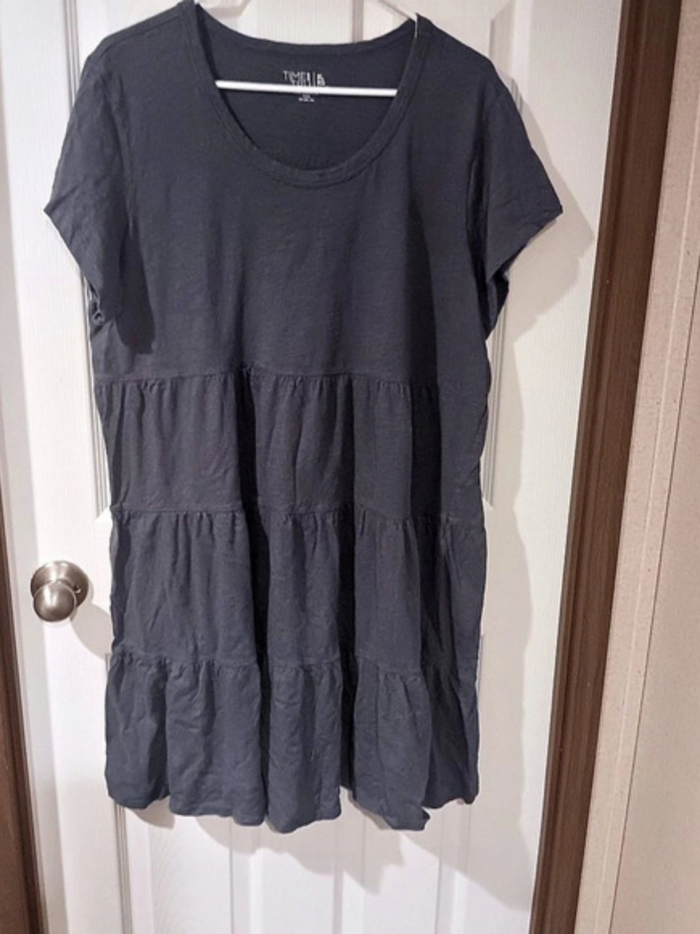 Time and Tru 🦄 Women's Cotton Tiered Mini Dress Size XL (16-18)